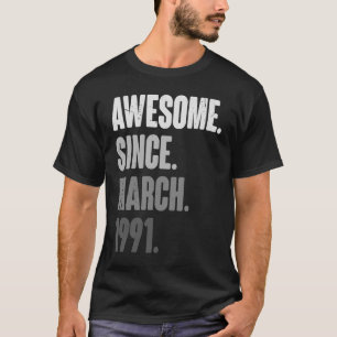 Camiseta Março Aniversário 32 Segunda Decoração Vintag 32 A