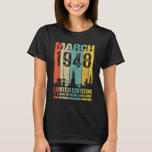 Camiseta Março De 1948 74 Anos De Esforço