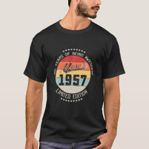Camiseta Março De 1957 65 Anos Aniversário De 65 Anos
