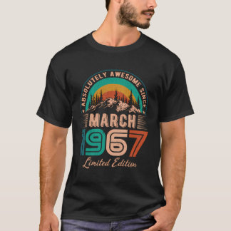 Camiseta Março De 1967 Aniversário Espetacular Desde Março 