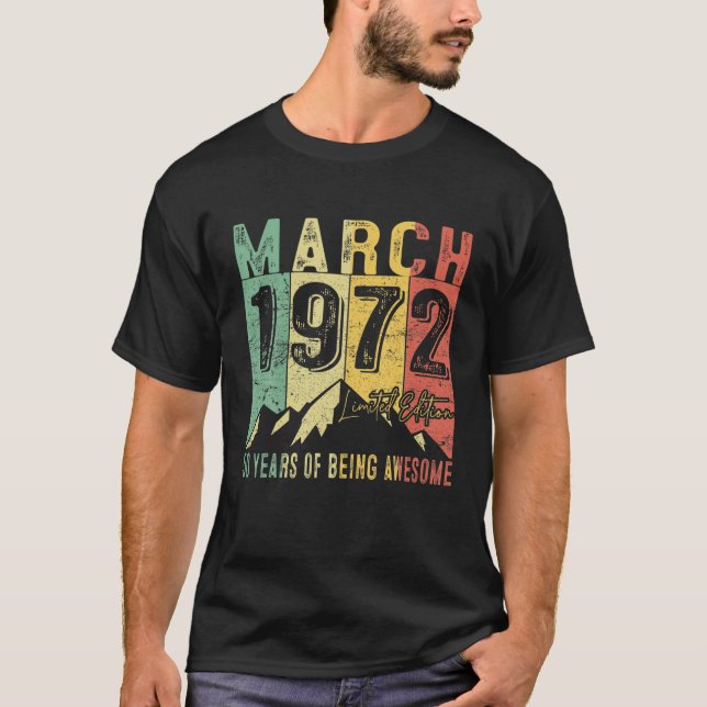Camiseta Março De 1972, Por Edição Limitada, 50 Anos De (Frente)