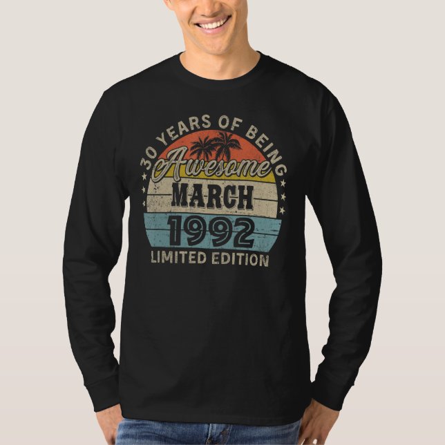 Camiseta Março De 1992 30 Anos De Esforço (Frente)