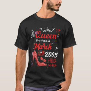 Camiseta Março de 2005 Aniversário Esta Rainha Nasceu em 2 
