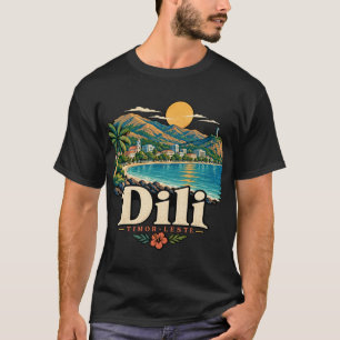 Camiseta Marco de Viagem Antigo de Díli Timor-Leste