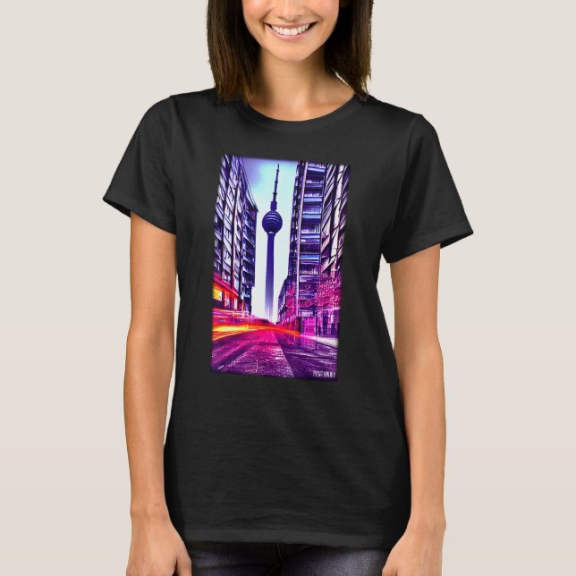 Camiseta Marco de visão da cidade de Berlim, Torre de Berli (Frente)