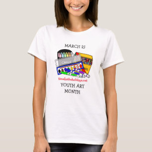 Camiseta Março é Arte Juvenil Mês