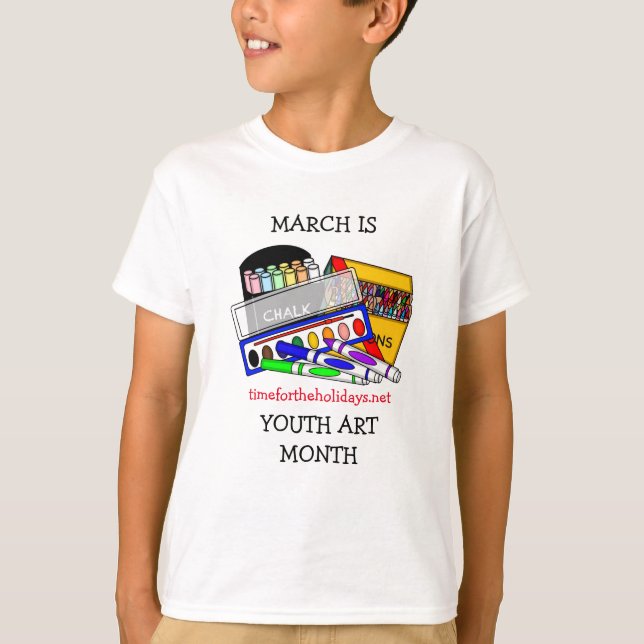 Camiseta Março é Arte Juvenil Mês (Frente)