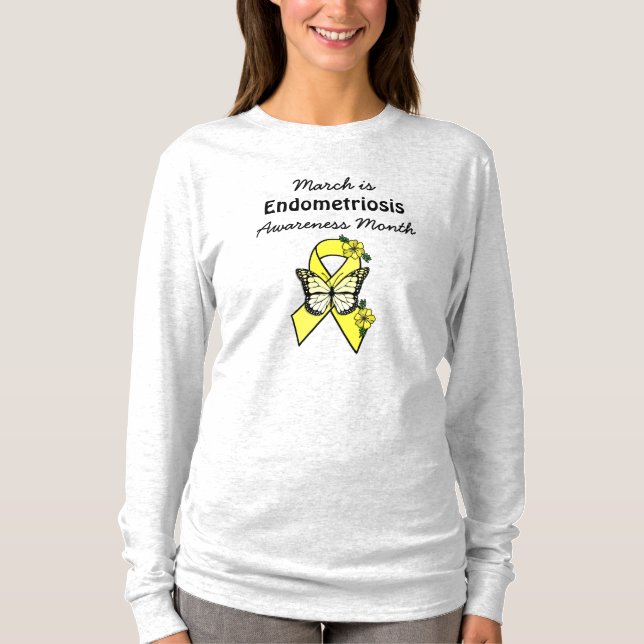 Camiseta Março é Endometriose Mês de Sensibilização (Frente)