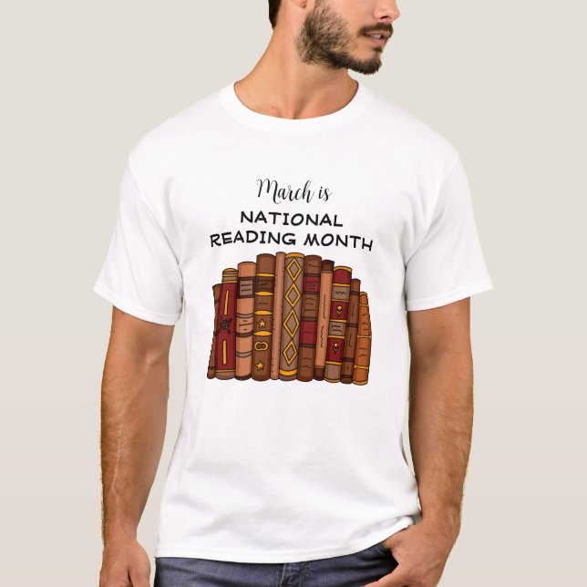 Camiseta Março é Mês de Leitura Nacional (Frente)