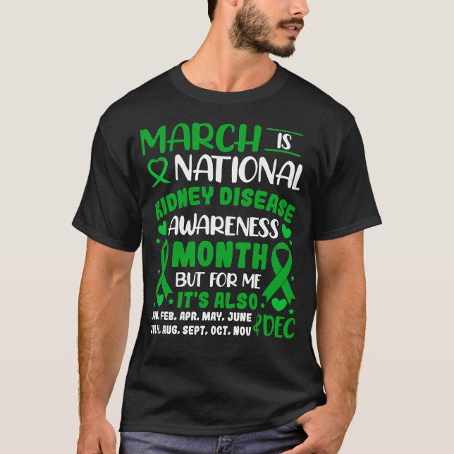 Camiseta Março é Sensibilização Nacional para a Doença Rena (Frente)