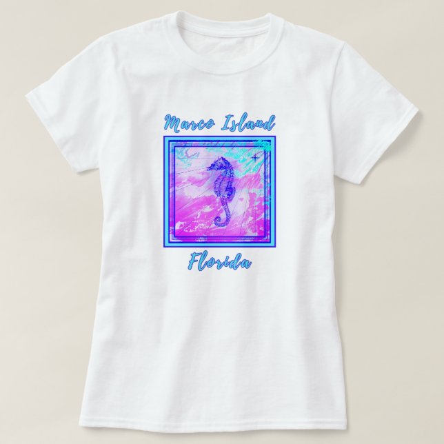 Camiseta Marco Island Flórida Férias Bonito do Mar (Frente do Design)