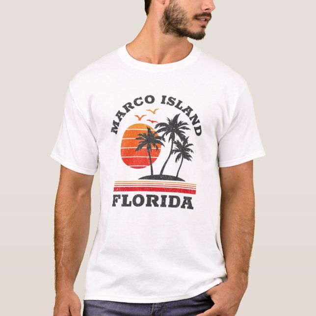 Camiseta Marco Island Florida Retro Souvenir Gift (Frente)
