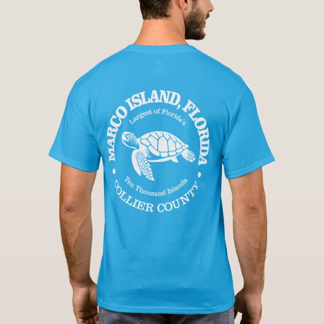 Camiseta Marco Island (tartaruga marinha) (Verso)