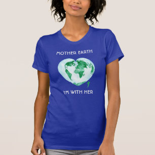 Camiseta Março para o T da ciência - Mãe Terra, eu sou c