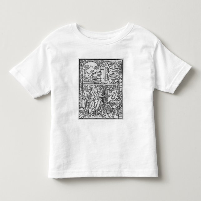 Camiseta Março, pesca e árvores de poda, peixes (Frente)