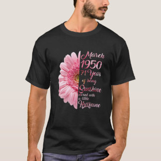 Camiseta Março Rapariga 1950 T 71 Anos Aniversário Da Rua