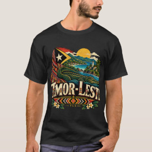 Camiseta Marco Turístico de Timor-Leste Vintage