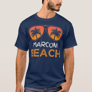 Camiseta Marconi Beach, Vintage Retro Summer Family Vacatio