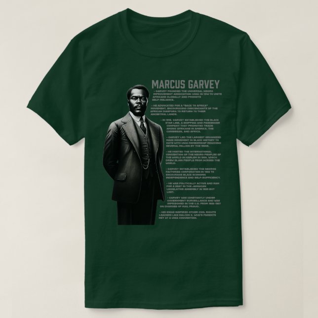 Camiseta Marcus Garvey (Frente do Design)