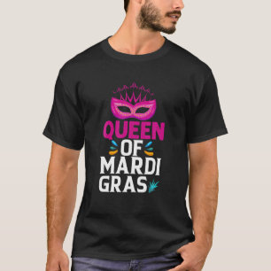 Camiseta Mardi Gras 2022 Rainha Mardi Gras Miçangas de Másc