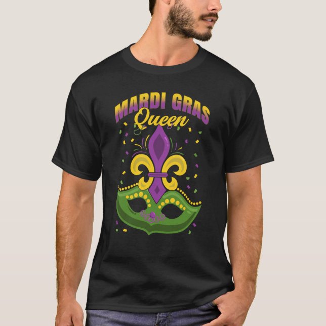 Camiseta Mardi Gras 2023 Mardi Gras Queen Couples Matching  (Frente)