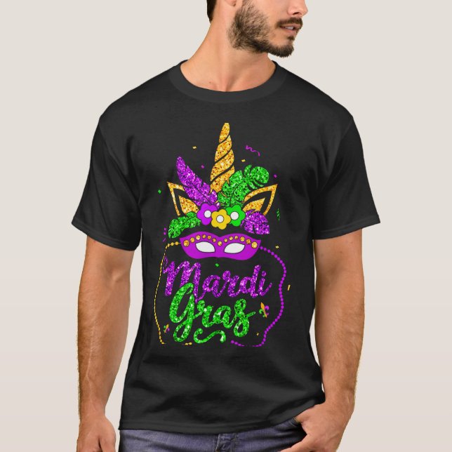 Camiseta Mardi Gras 2024 Mask Beads New Orlean Party Women  (Frente)