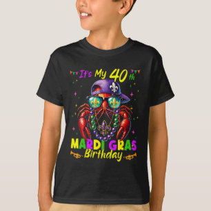 Camiseta Mardi Gras 40º Aniversário Terça-Feira Gorda 40 An