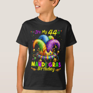Camiseta Mardi Gras 44 Birthday Fat Terça-Feira 44 Anos