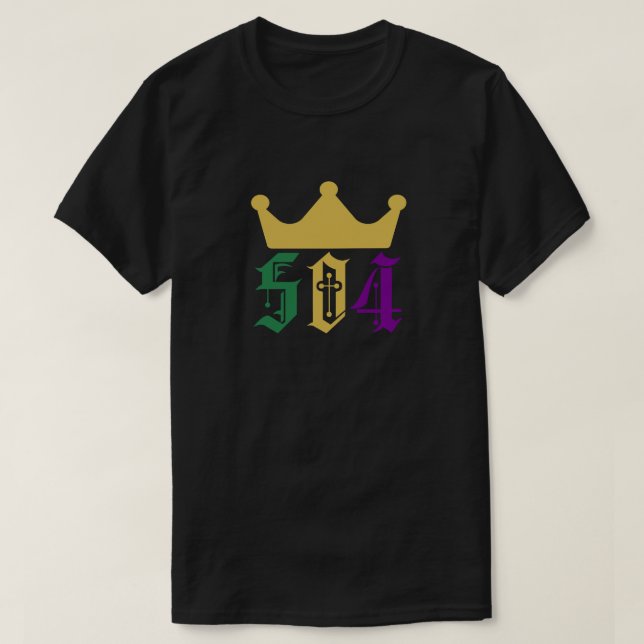 Camiseta Mardi Gras 504 (Frente do Design)