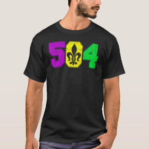Camiseta Mardi Gras 504 New Orleans Parade Festa de Carnava