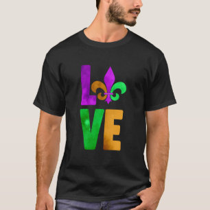 Camiseta Mardi Gras Adorava o Carnaval, Purple Green Orange