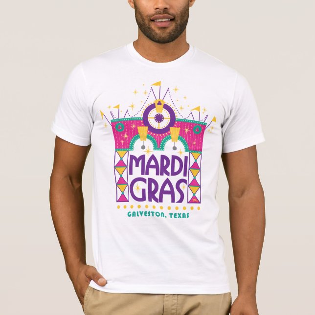 Camiseta Mardi Gras Arch, Galveston, Texas (Frente)