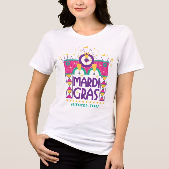 Camiseta Mardi Gras Arch, Galveston, Texas (Frente)