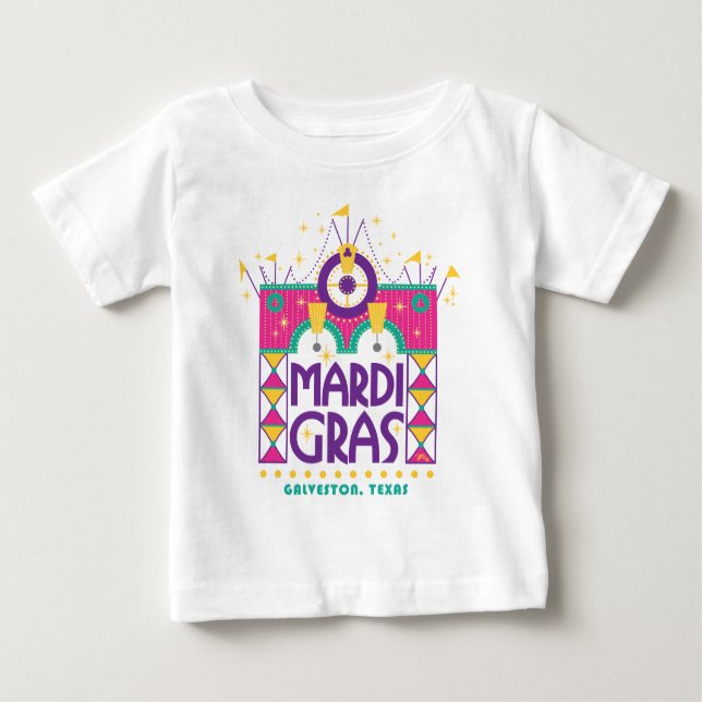 Camiseta Mardi Gras Arch, Galveston, Texas (Frente)