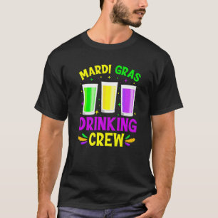 Camiseta Mardi Gras Bebendo Tripulantes Miçangas Mulheres C