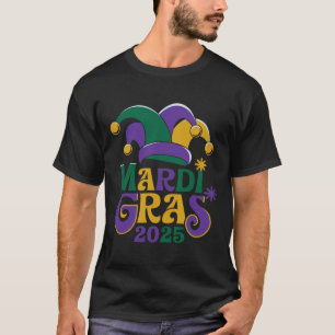 Camiseta Mardi Gras Bonita Diversão 2025