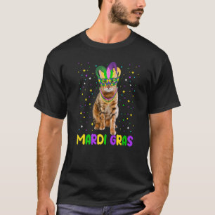 Camiseta Mardi Gras Carnavais de Gatos Bengalosos