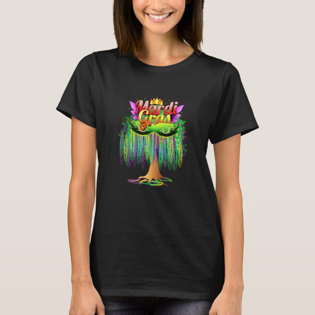 Camiseta Mardi Gras Carnaval do México - Gráfico de Bead-Tr (Frente)
