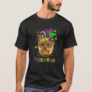 Camiseta Mardi Gras Carnival Cachorkshire Terrier Dog Mar