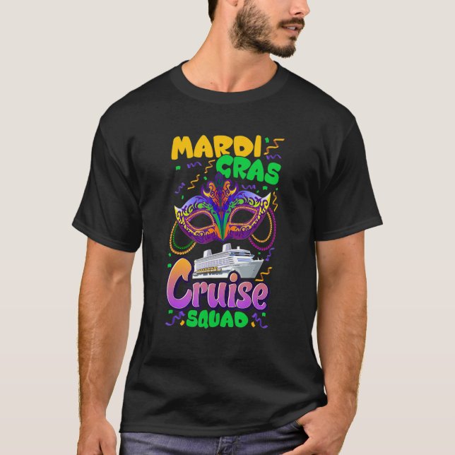 Camiseta Mardi Gras Carnival Cruise Vacation Travel Group M (Frente)