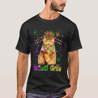 Camiseta Mardi Gras Cat Cute Persa Carcaça