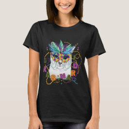 Camiseta Mardi Gras Cat, Mardi Gras Engraçado