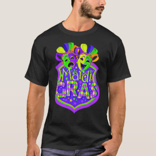 Camiseta Mardi Gras Comedy e Tragedy Máscaras Carnaval