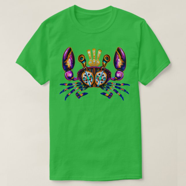 Camiseta Mardi Gras Crab 2 TSirt (Frente do Design)
