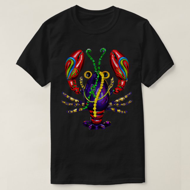 Camiseta Mardi Gras Crawfish 2 TSirt (Frente do Design)