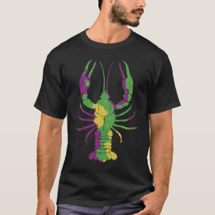 Camiseta Mardi Gras Crawfish Jester que Bead New Orleans