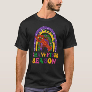 Camiseta Mardi Gras Crawfish Season Lobster Rainbow Mardi G