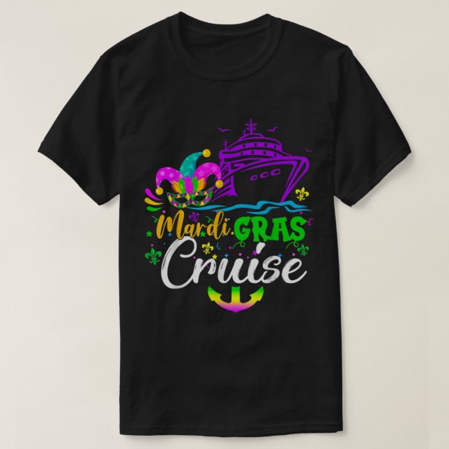 Camiseta Mardi Gras Cruise 2023 Carnaval Matching New Orlea (Frente do Design)