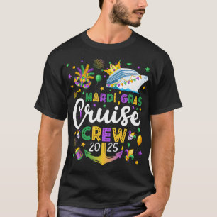 Camiseta Mardi Gras Cruise Crew 2025 Matching Men
