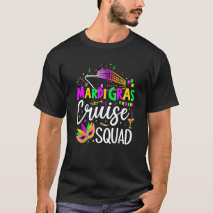 Camiseta Mardi Gras Cruise Crew Cruise Mask Cruise Navio P